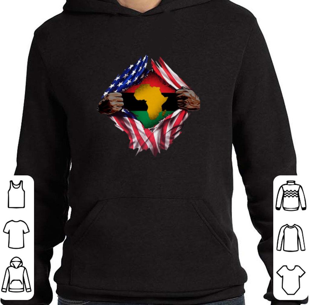 Premium Pan-Africanism Blood Inside Me South African American Flag shirt