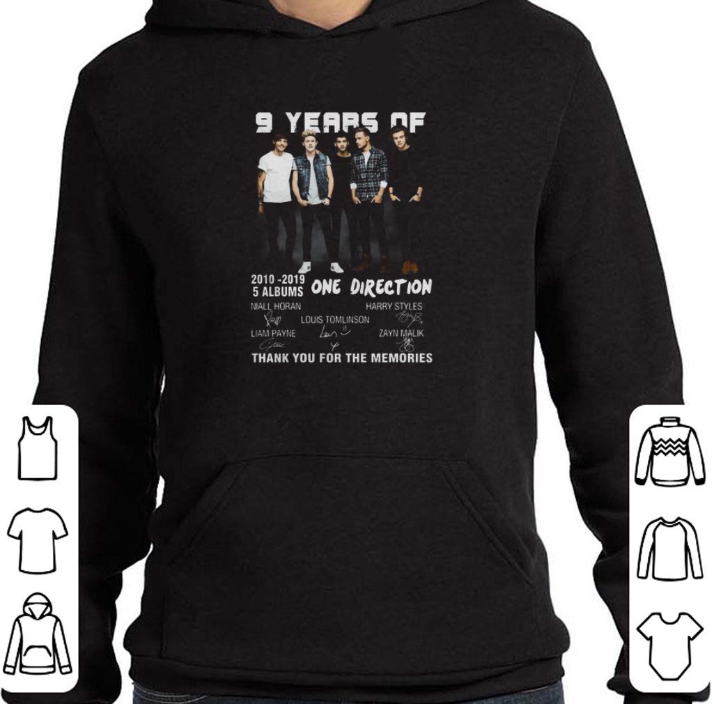 Top 9 years of One Direction thank you for the memories signatures shirt