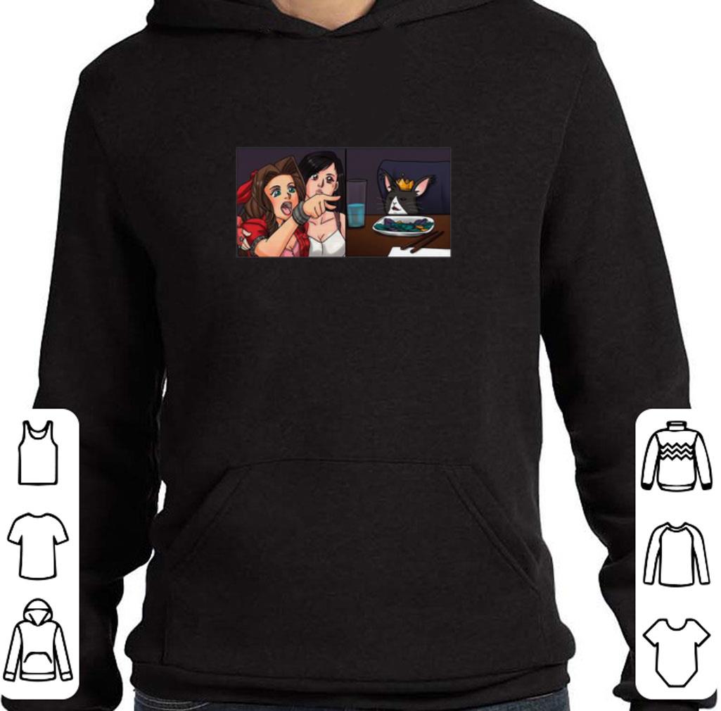 Top Aerith and Tifa Yelling at a Cait Sith Final Fantasy VII shirt