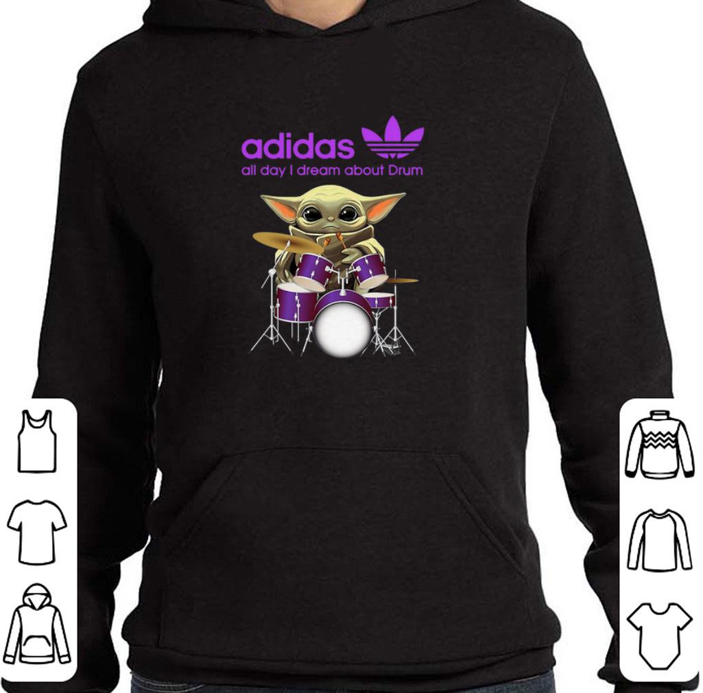 Top Baby Yoda adidas all day i dream about drummer Star Wars shirt