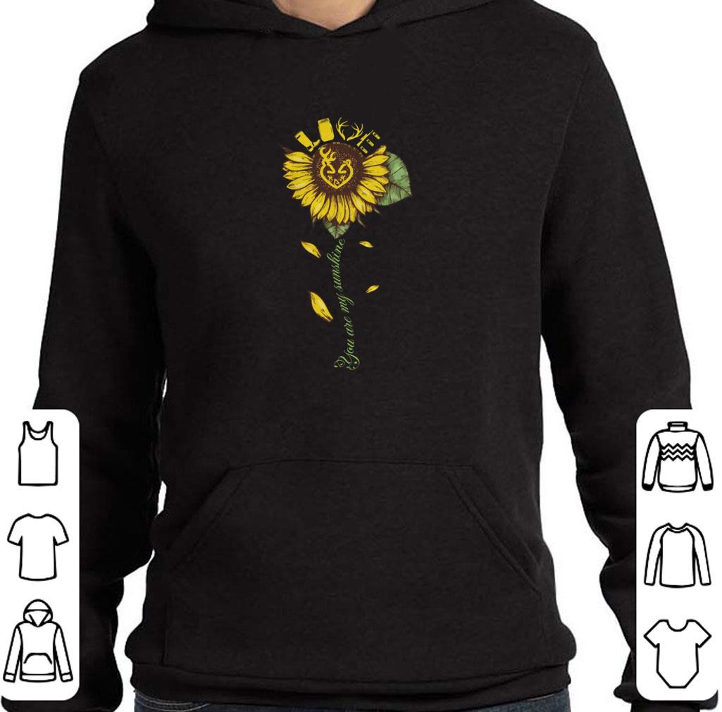 Funny Sunflower deer hunting love deer you are my sunshine shirt