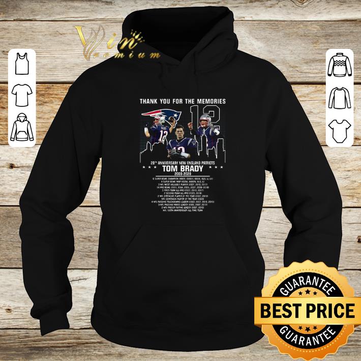 Funny Thank you for the memories Tom Brady 20th anniversary New England Patriots shirt