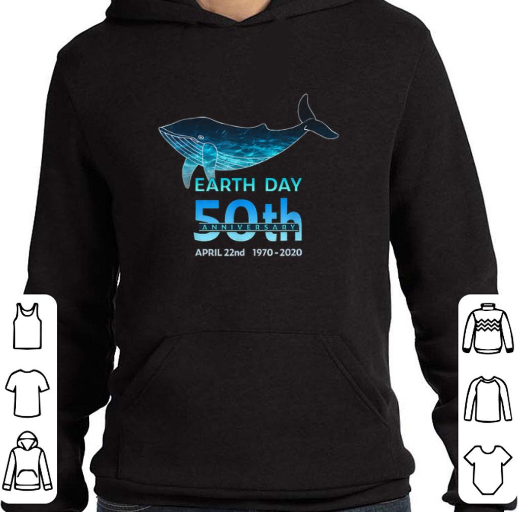 Funny Whale Silhouette earth day 50th anniversary april 22nd shirt