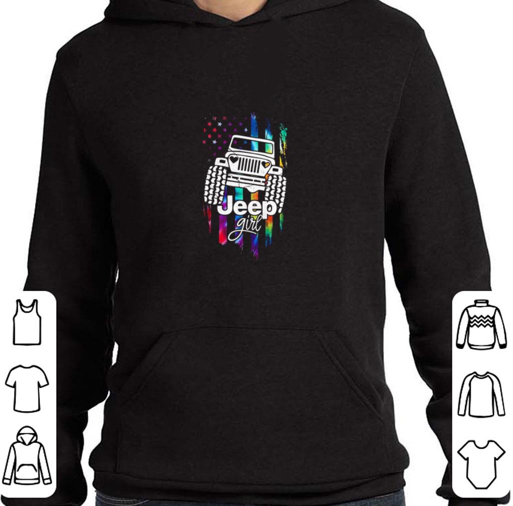 Hot American Flag Jeep Girl Colors shirt
