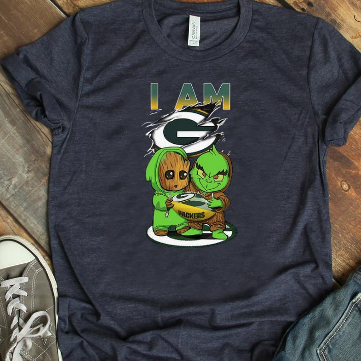 Nice Baby Groot And Baby Grinch I AM Green Bay Packers shirt