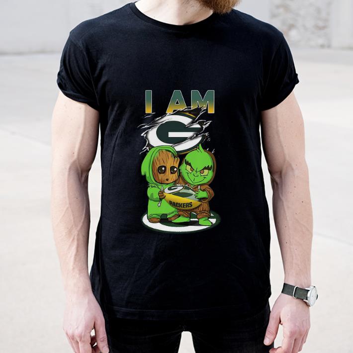 Nice Baby Groot And Baby Grinch I AM Green Bay Packers shirt