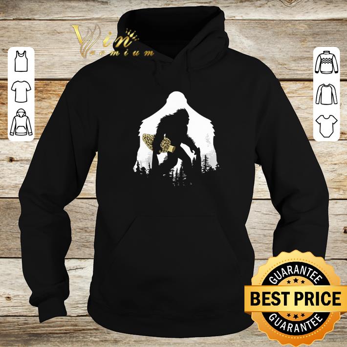 Official Bigfoot with morel mushroom Sasquatch shirt