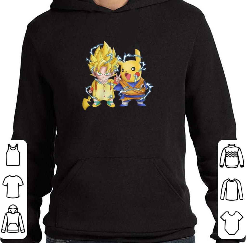 Premium Dragon ball Z Son Goku and Pikachu shirt