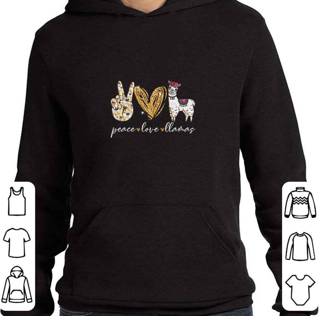Top Peace love Llamas shirt
