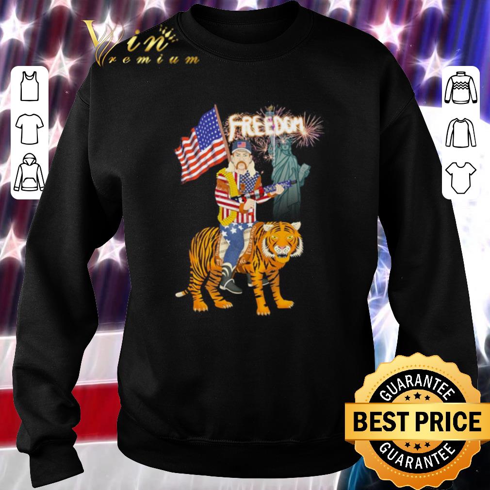 Funny Joe Exotic Freedom American Flag 4th Of July Independence Day shirt