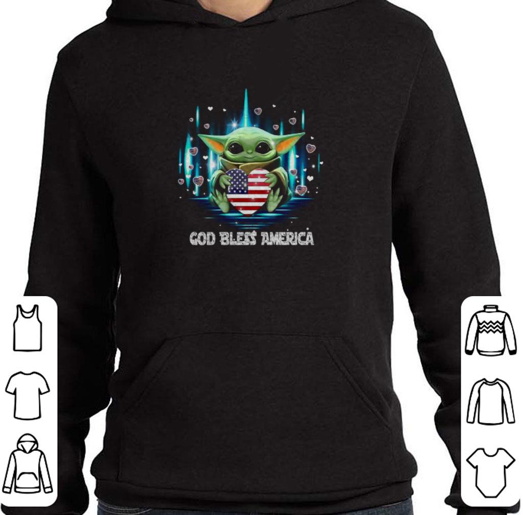 Premium Star Wars Baby Yoda hug God bless America Independence Day shirt