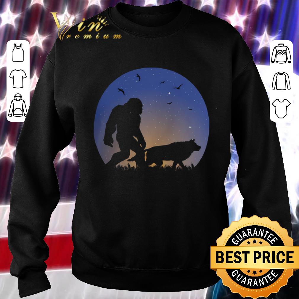 Original Bigfoot and wolf sunset shirt 7 Original Bigfoot and wolf sunset shirt