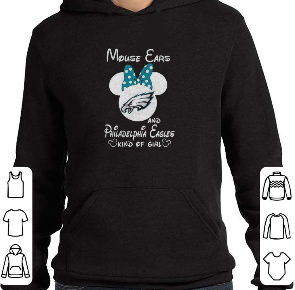 Funny Minnie Mouse Ears and Philadelphia Eagles kind of girl shirt