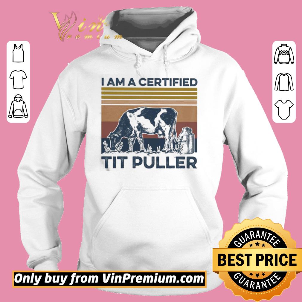 Pretty Cow I am a certified tit puller vintage shirt