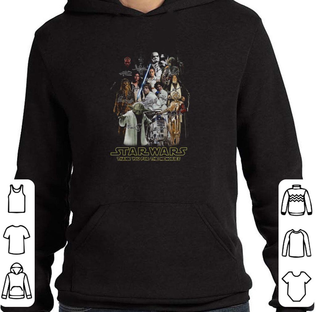 Awesome Star Wars And Character Signatures Thank You For The Memories shirt