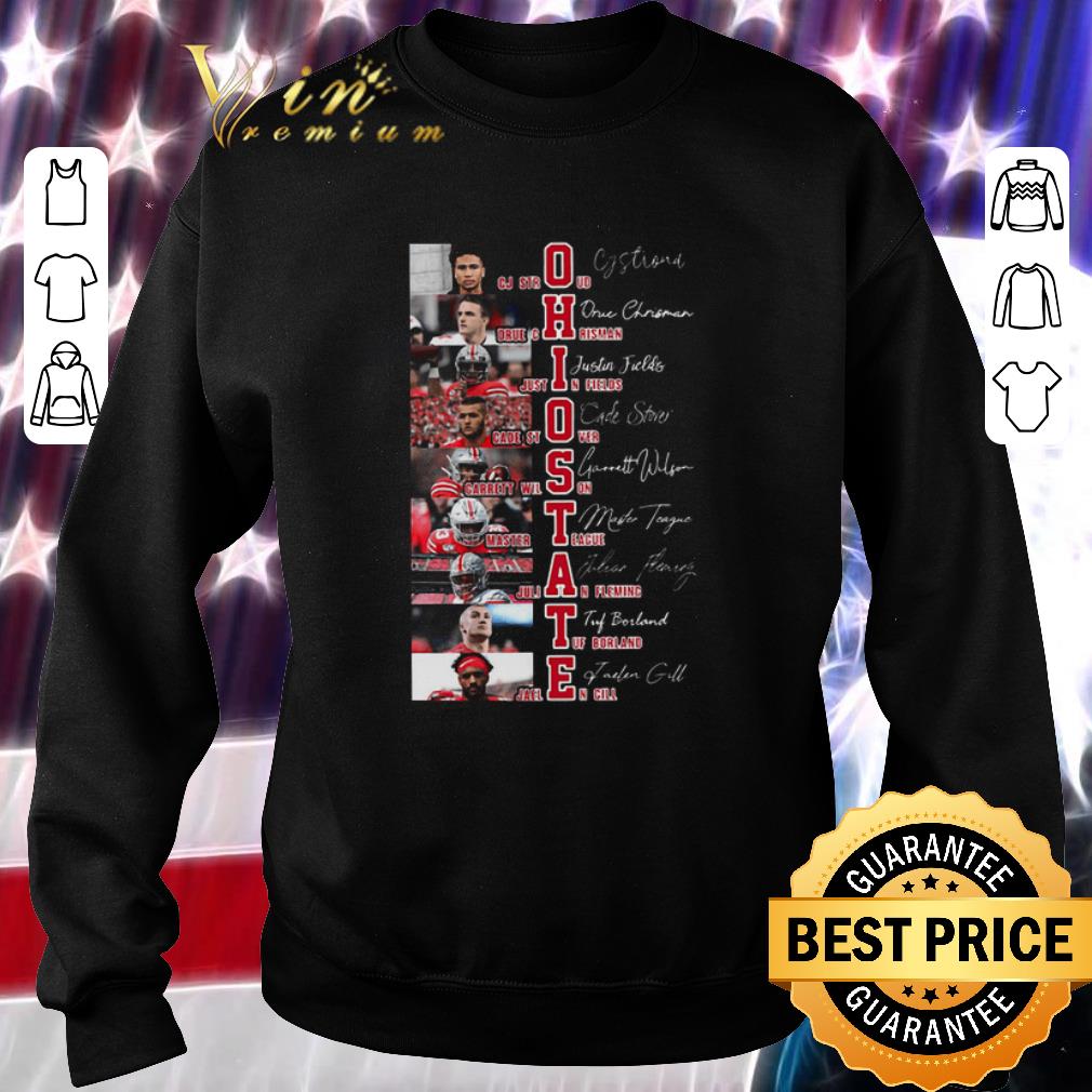 Pretty Ohio State Buckeyes signatures Cj Stroud Drue Chisman Justin Fields shirt