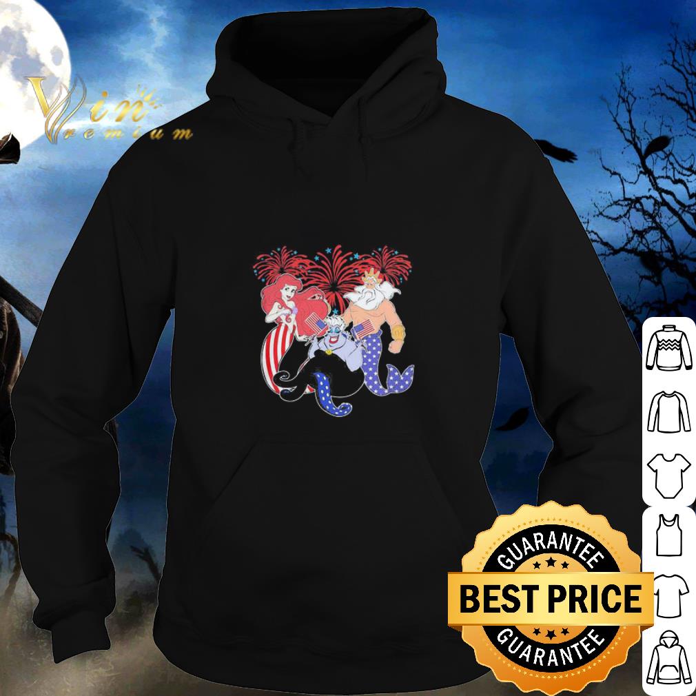 Best Firework The Little Mermaid American Flag Independence Day shirt