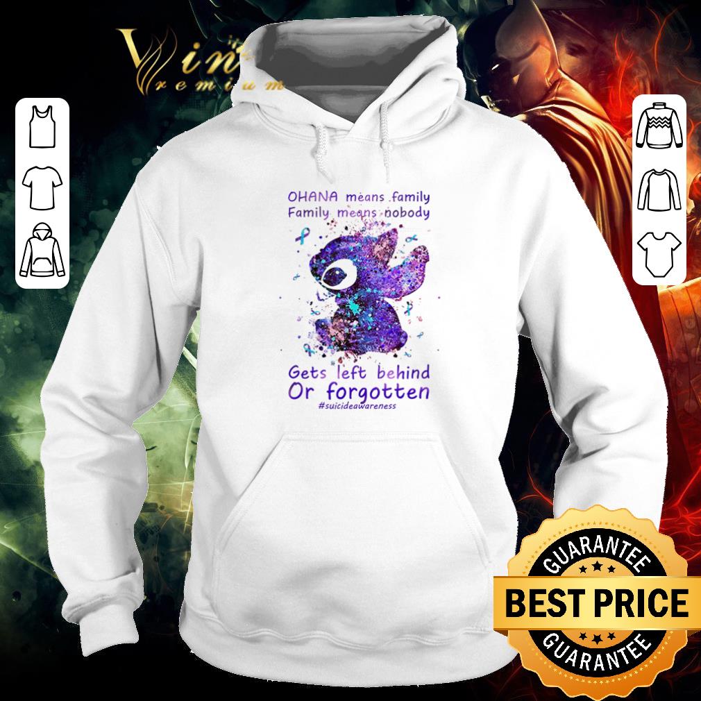 Nice Ohana Means Family Family Means Nobody Suicide Awareness Stitch shirt