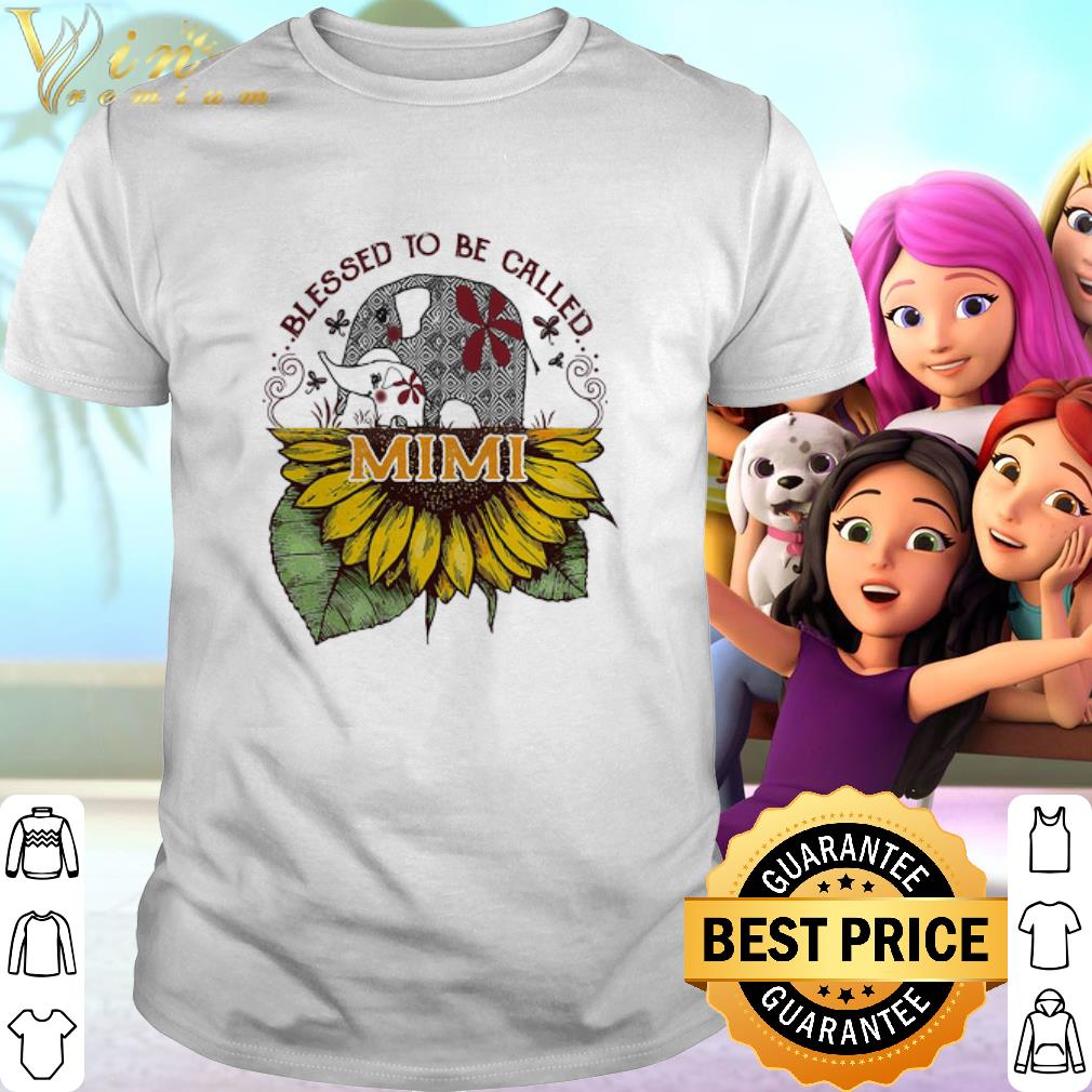 Best Elephant Blessed To Be Called Mimi Sunflower shirt