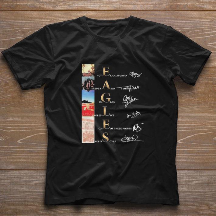 Eagles Band T Shirt - Top Eagles Band Albums Signatures Shirt Premium Tee Shirt