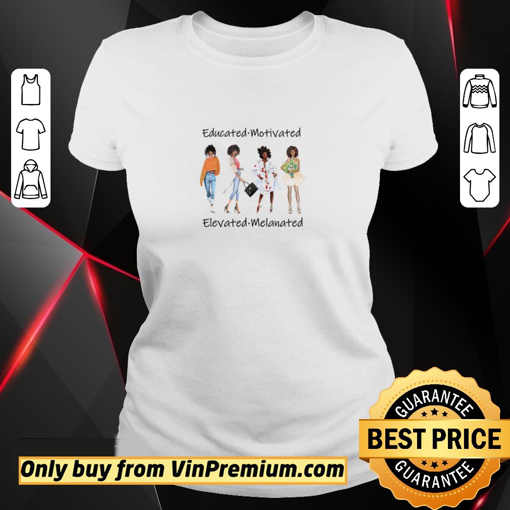 Pretty Educated Motivated Black Queen Melanin African American shirt ...
