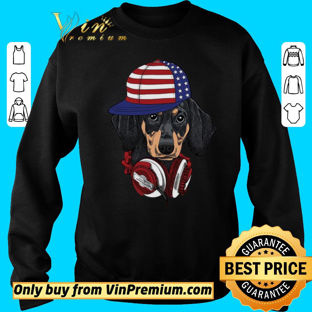 Awesome 4 Of July Dachshund Listening Music shirt