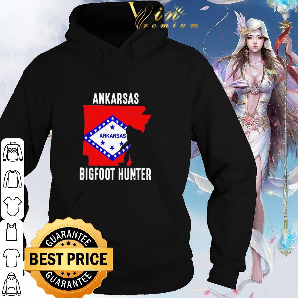 Premium Arkansas Flag Bigfoot Hunter shirt