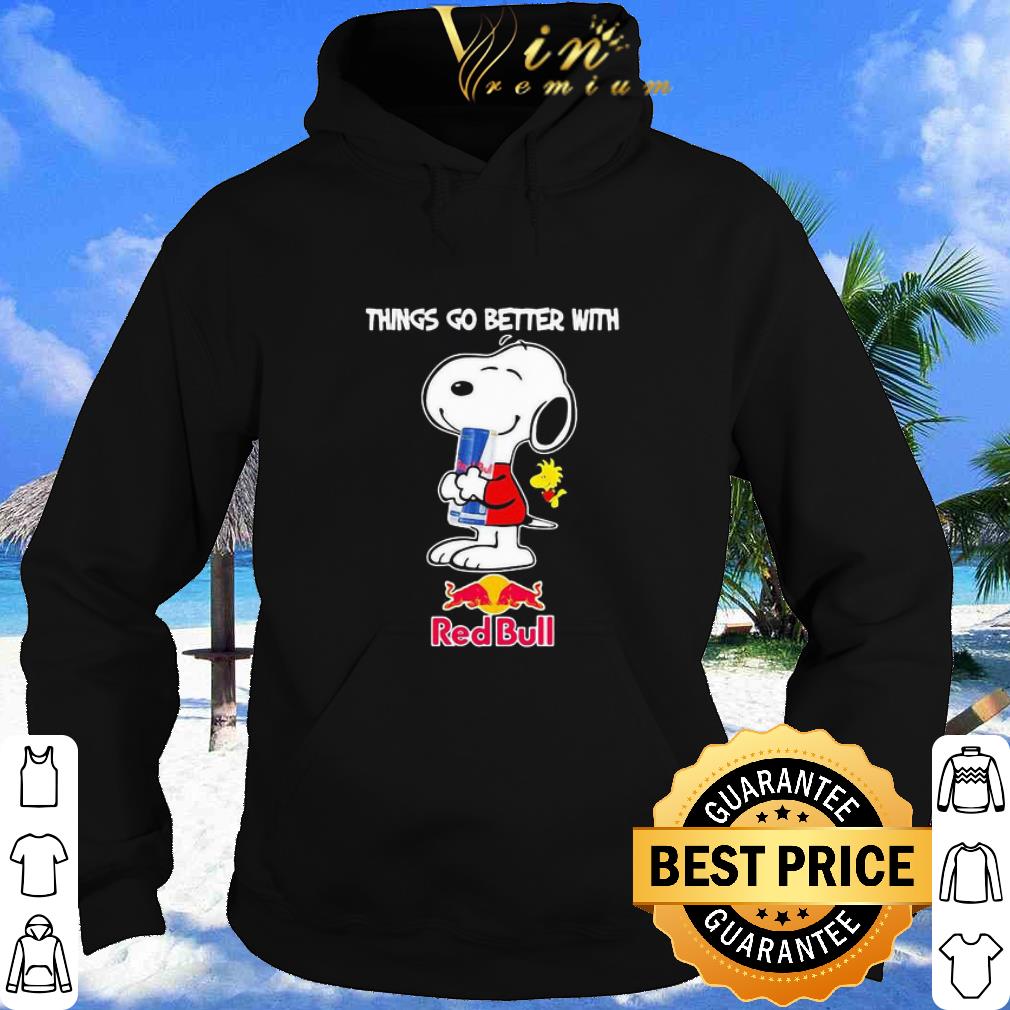 Best Snoopy And Woodstock Things Go Better With Red Bull Logo shirt