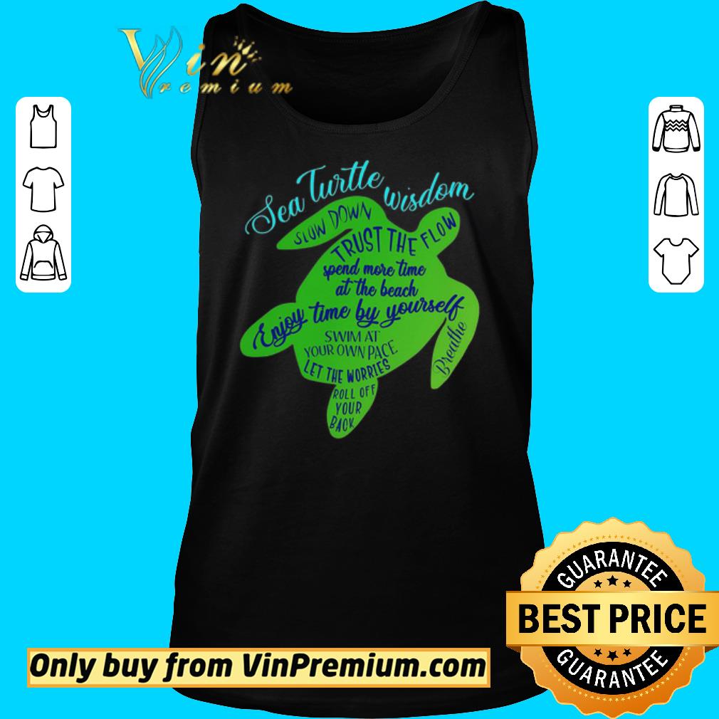 Sea Turtle Wisdom Slow Down Breathe T-Shirt Turtle Lovers Funny Tee Gift S-5XL