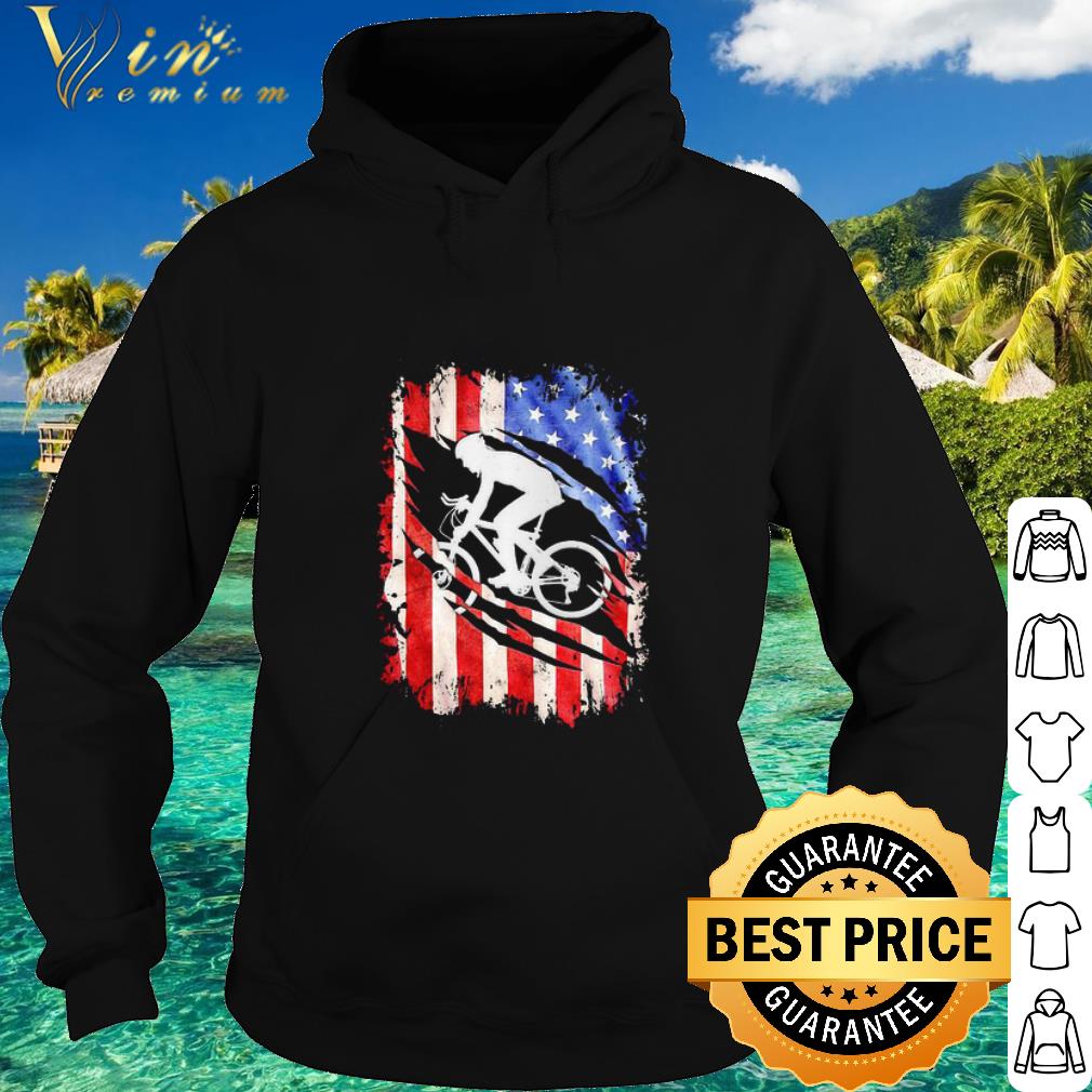 Best Tear Off Cycling American Flag 4th Of July Independence Day shirt