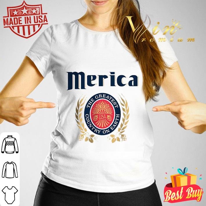 Funny Miller Lite Logo Merica The Greatest Country On Earth shirt