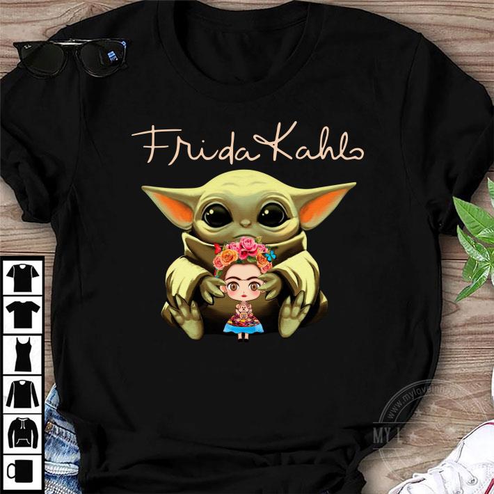 Best Star Wars Baby Yoda Hug Frida Kahlo Doll Shirt