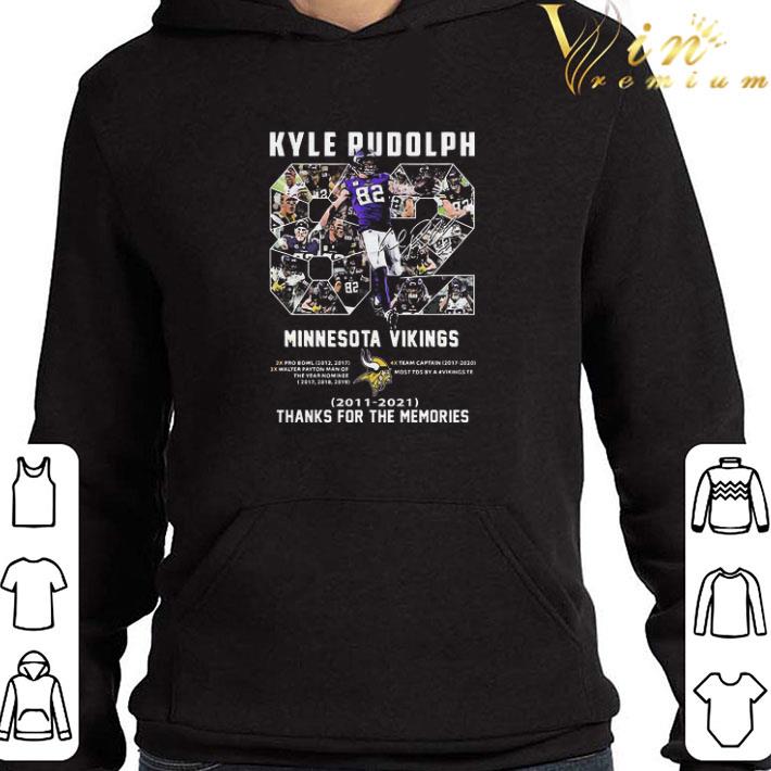 Kyle Rudolph 82 Minnesota Vikings 2011 2021 Thanks For The Memories Signatures shirt