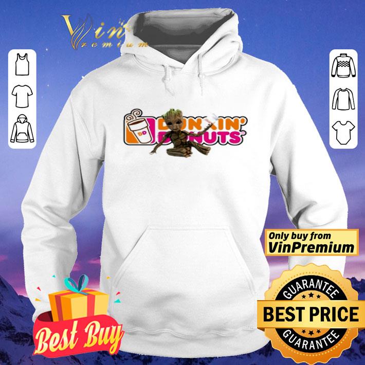 Baby Groot drinking Dunkin Donuts shirt 4 - Baby Groot drinking Dunkin’ Donuts shirt