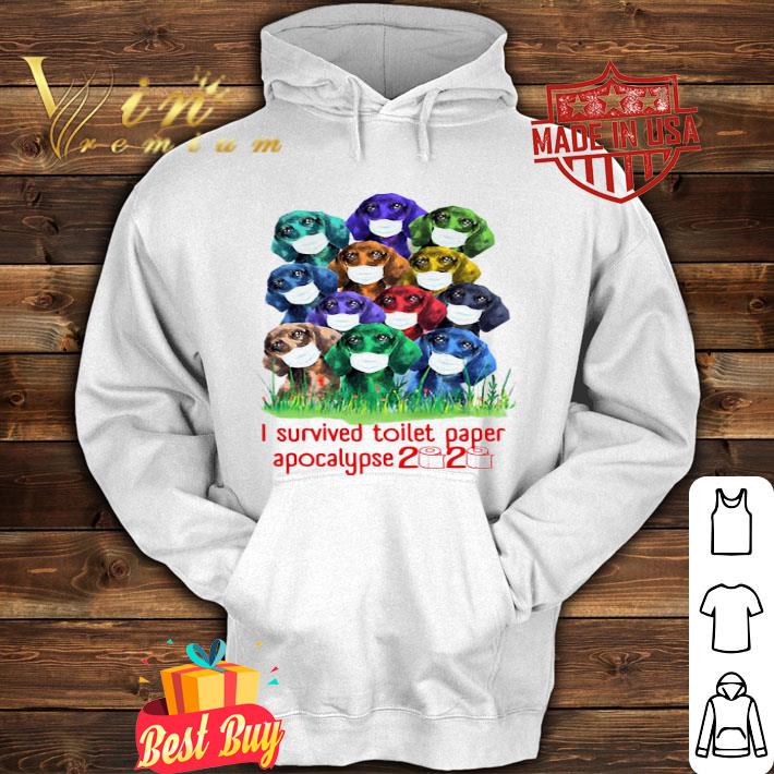 Dachshund watercolor I survived toilet paper apocalypse 2020 shirt