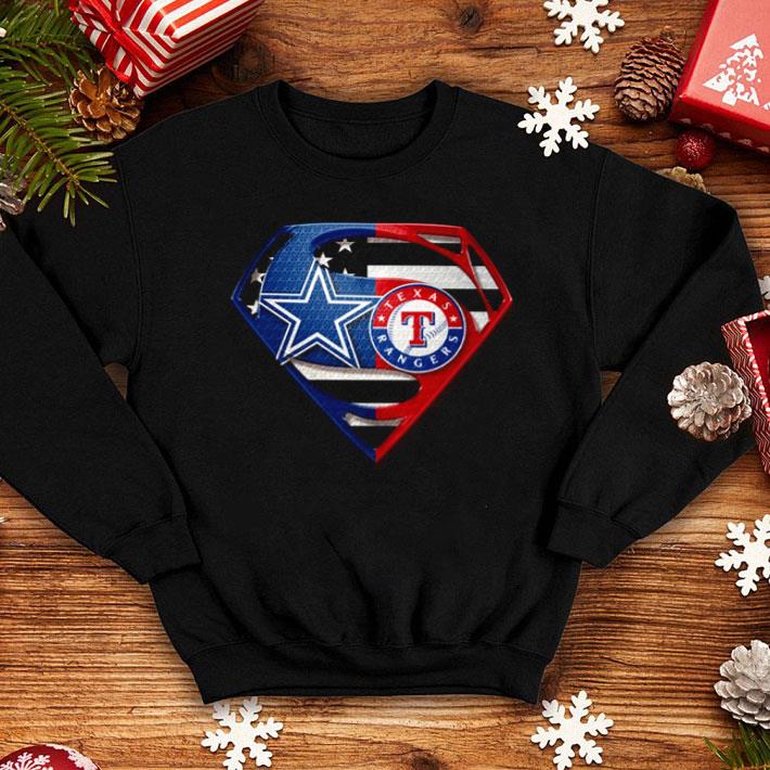 Dallas Cowboys And Texas Rangers Inside Superman shirt