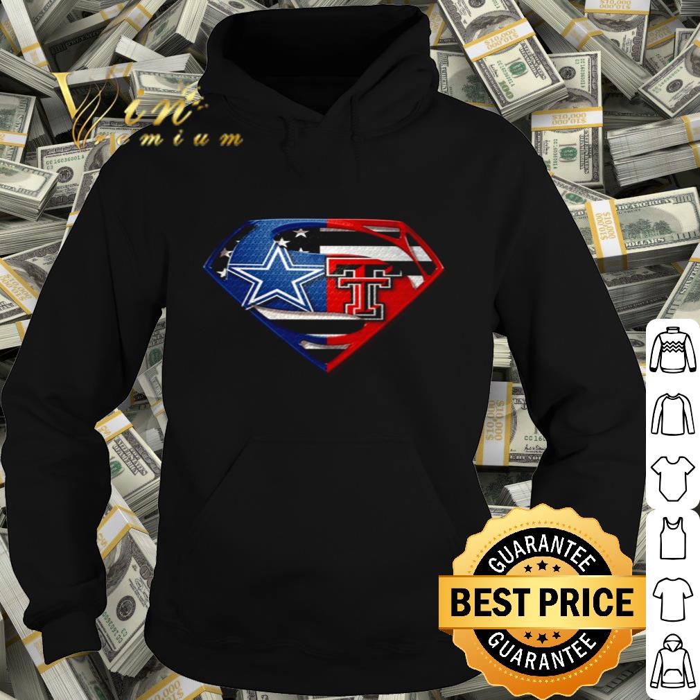 Dallas Cowboys and Texas Tech Red Raiders inside Superman logo shirt 4 Dallas Cowboys and Texas Tech Red Raiders inside Superman logo shirt