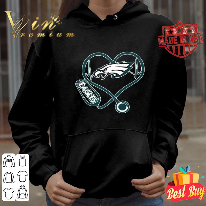 Heartbeat Nurse Philadelphia Eagles Stethoscope shirt