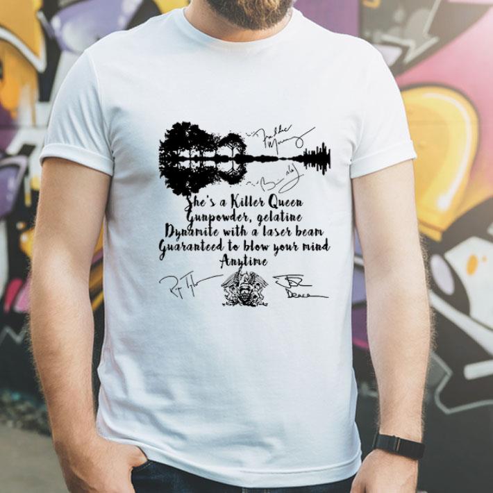 Killer Queen Lyrics Guitar Lake Signatures shirt 1 Killer Queen Lyrics Guitar Lake Signatures shirt