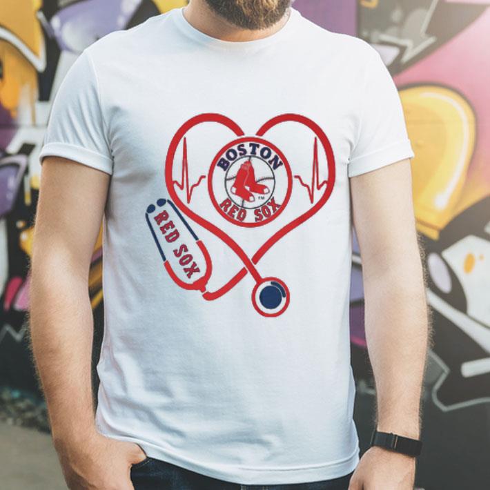 Love Boston Red Sox Stethoscope Heartbeat shirt 1 Love Boston Red Sox Stethoscope Heartbeat shirt
