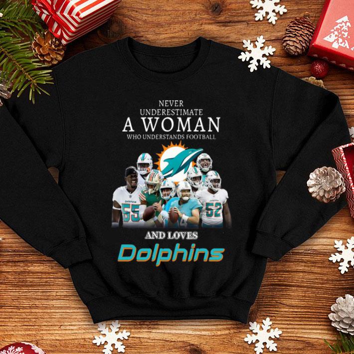 Never Underestimate A Woman Who Understands Football And Loves Dolphins shirt