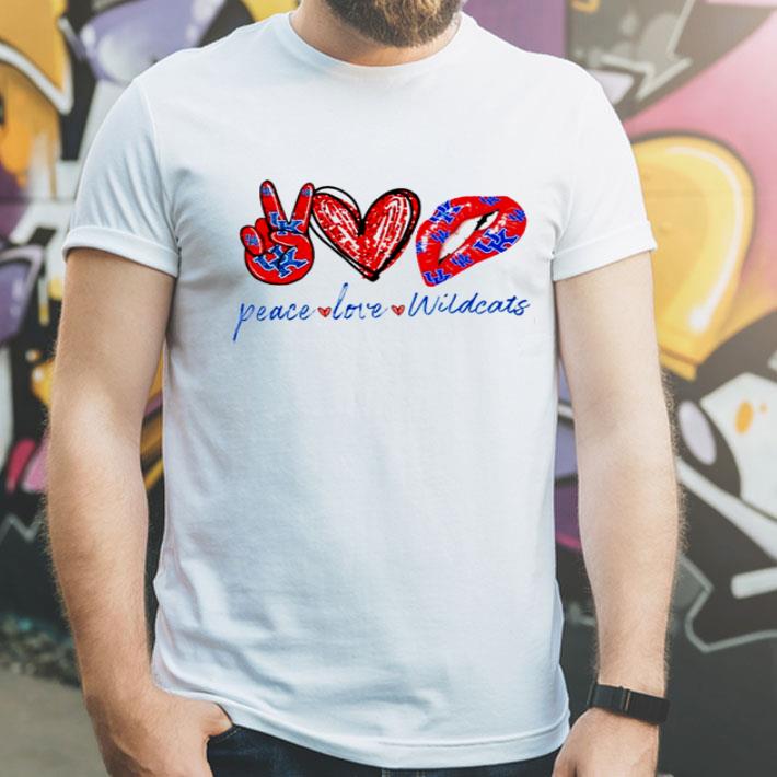 Peace Love Lips Kentucky Wildcats shirt 1 Peace Love Lips Kentucky Wildcats shirt