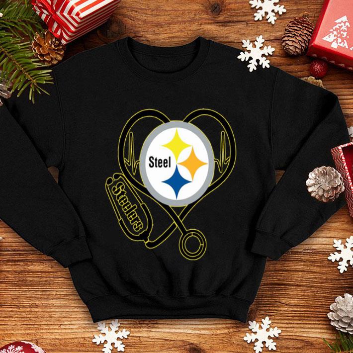 Pittsburgh Steelers Heartbeat Nurse Stethoscope shirt