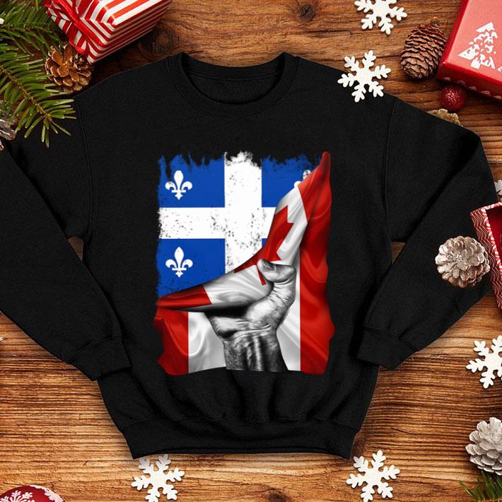 Quebec Flag And Canada Flag shirt