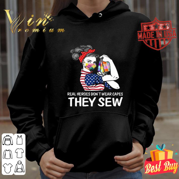 Real Heroes don’t wear capes they sew American flag Coronavirus shirt
