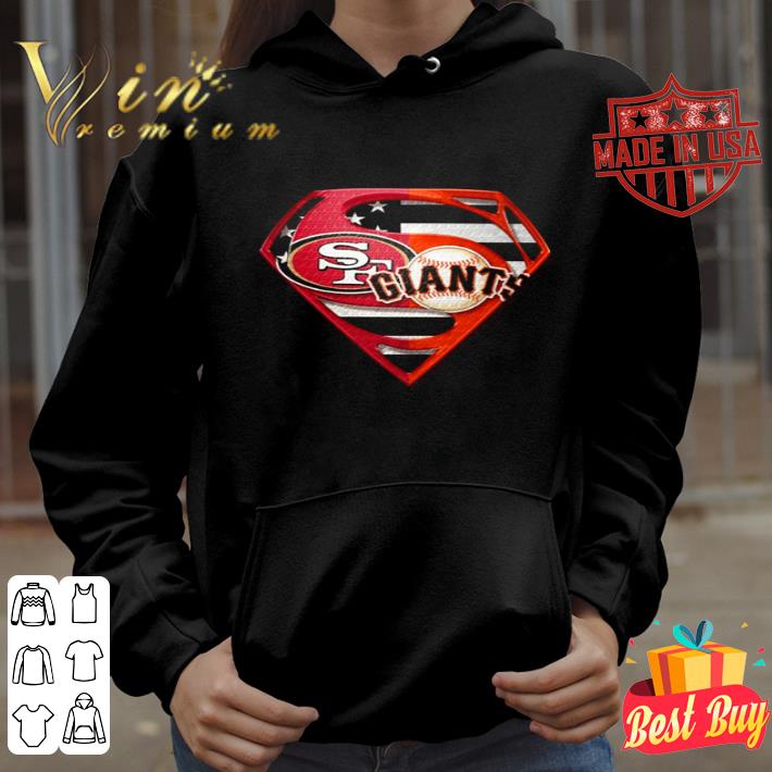 San Francisco 49ers and New York Giants inside Superman logo shirt
