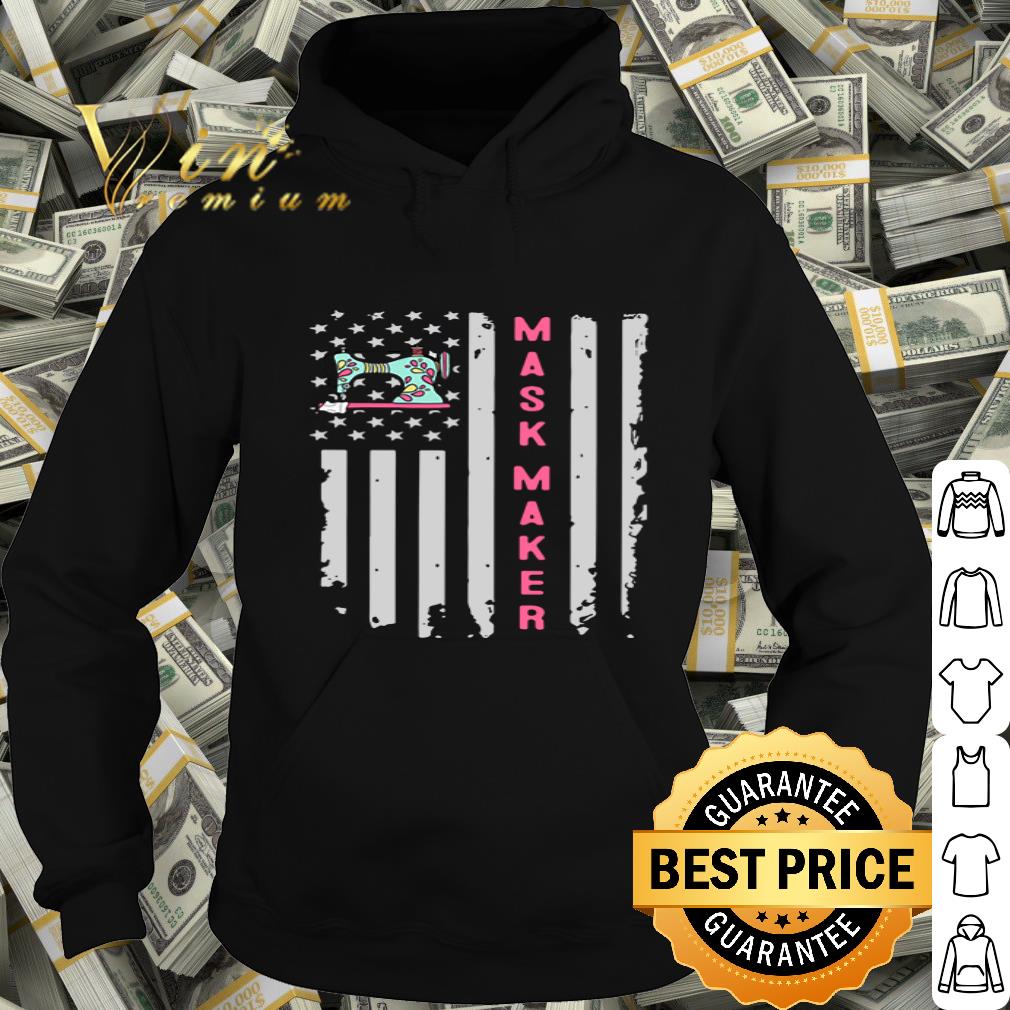 Sewing Mask Maker American flag Coronavirus shirt