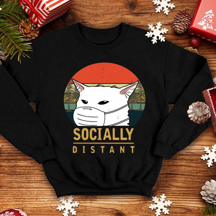 Smudge The Cat Mask Socially Distant Vintage shirt