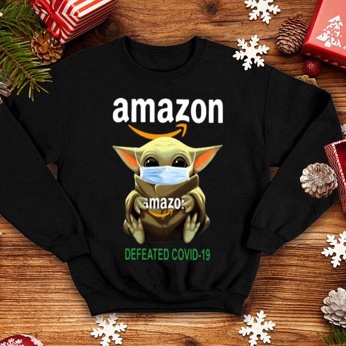 Star Wars Baby Yoda Face Mask Hug Amazon Defeated Covid-19 shirt 4 Star Wars Baby Yoda Face Mask Hug Amazon Defeated Covid-19 shirt