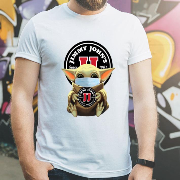 Star Wars Baby Yoda Face Mask Hug Jimmy Johns shirt